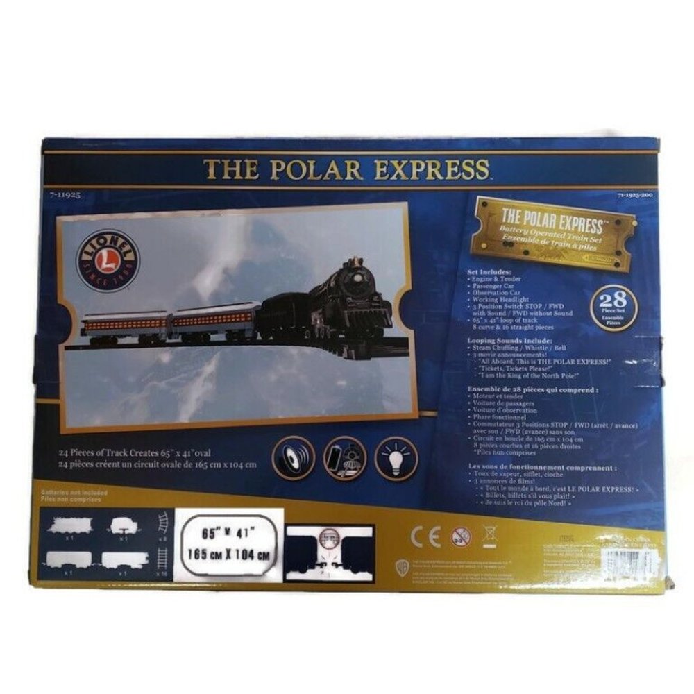 Lionel The Polar Express Battery Operated Train Set 28 Pieces 71-1925-200 New - Picture 6 of 8
